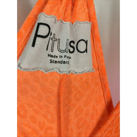 OS Pitusa made in Peru Neon Orange beach cover-up dress - Picture 2 of 5